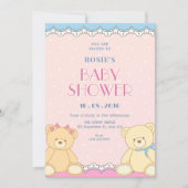 Schattige beren baby shower kaart (Voorkant)