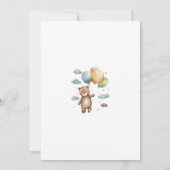 Schattige Beren ballon Baby shower plat bedankje Bedankkaart (Achterkant)