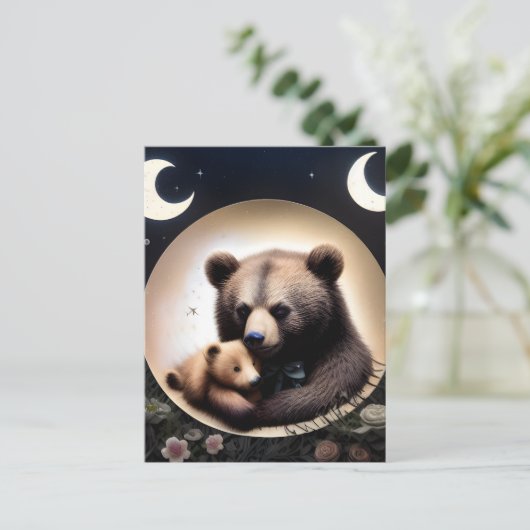 Schattige Beren Briefkaart (Staand voorkant)