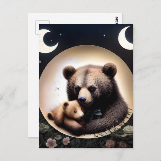 Schattige Beren Briefkaart (Voorkant / Achterkant)