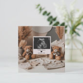 schattige beren echografie zwangerschapsaankondigi aankondiging (Staand voorkant)