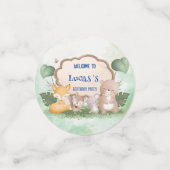 Schattige Beren eekhoorn Tropisch oerwoud Verjaard Confetti (Kleine voorkant)