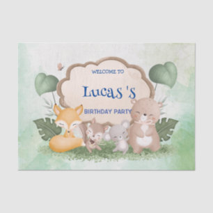 Schattige Beren eekhoorn Tropisch oerwoud Verjaard Tissuepapier