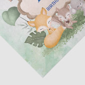 Schattige Beren eekhoorn Tropisch oerwoud Verjaard Tissuepapier (Detail)