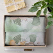 Schattige Beren eekhoorn Tropisch oerwoud Verjaard Tissuepapier (Geschenk)