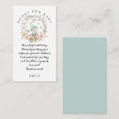  Schattige Beren loof boeken Baby Boy Shower Informatiekaartje (Voorkant / Achterkant)
