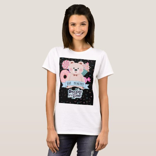 Schattige beren t-shirt (Voorkant volledig)