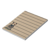 Schattige Beren welp zittend op boomstronk Notitieblok (Linkerzijde)