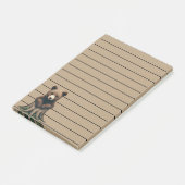 Schattige Beren welp zittend op boomstronk Post-it® Notes (Schuin)