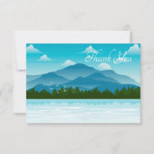 schattige bergmeerscène voegt sentiment toe bedankkaart (Voorkant)