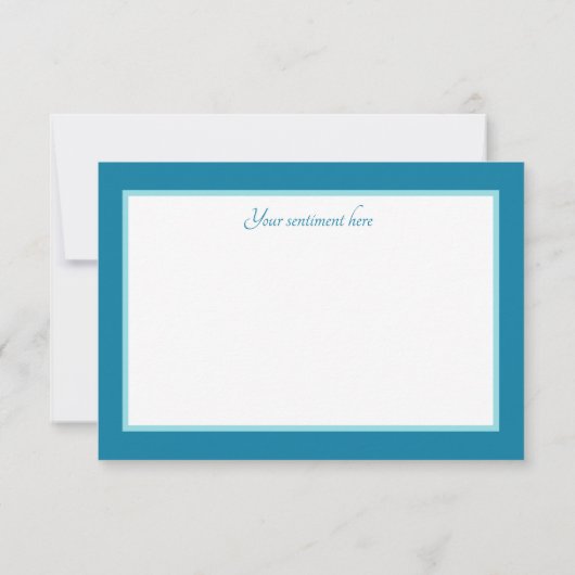 schattige bergmeerscène voegt sentiment toe bedankkaart (Achterkant)