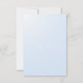 Schattige bericht Blue Balloon Baby shower Bedankkaart (Achterkant)