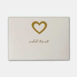 Schattige bericht met liefde gouden hart post-it® notes