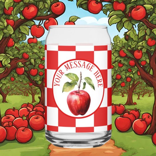 Schattige Bericht toevoegen Apple Lovers Blikvorm Glas