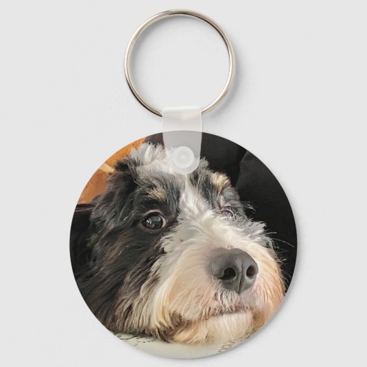Schattige Bernedoodle Sleutelhanger (Voorkant)
