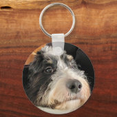 Schattige Bernedoodle Sleutelhanger (Voorkant)