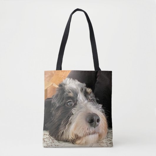 Schattige Bernedoodle Tote Bag (Voorkant)