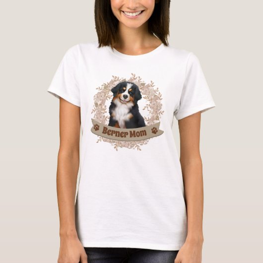 Schattige Berner Mom Berner Mountain Dog T-shirt (Voorkant)