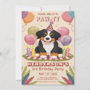 Schattige Berner Puppy Party Berner Hondenverjaard Kaart