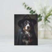 Schattige Bernese Berghond Heks Briefkaart (Staand voorkant)