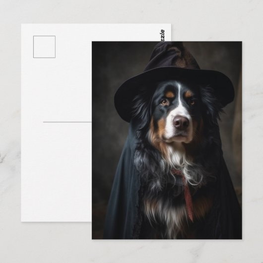 Schattige Bernese Berghond Heks Briefkaart (Voorkant / Achterkant)
