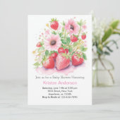 Schattige Berry Meisje Baby shower Kaart (Staand voorkant)