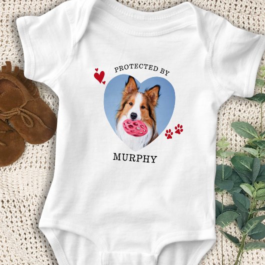 Schattige beschermd door Dog Custom Heart Pet Foto Romper