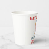 Schattige beslag omhoog! Jongens Baseball Sport Fa Papieren Bekers (Rechts)