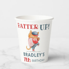 Schattige beslag omhoog! Jongens Baseball Sport Fa Papieren Bekers