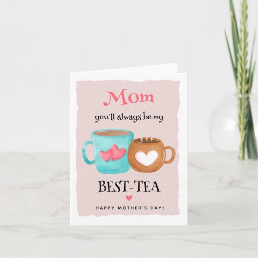 Schattige BEST-TEA Moeder Gelukkige Moederdag Kaart (Voorkant)