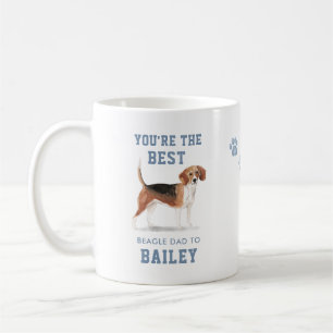Schattige beste beagle-hond papa Illustratie en Koffiemok