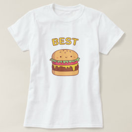 Schattige Beste Burger Passende Beste Vriend T-shirt