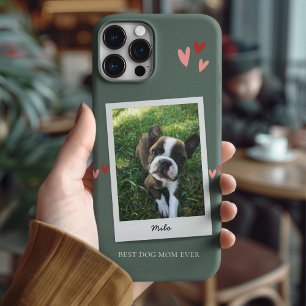 Schattige Beste Hond Moeder Hond Foto Sage Groen iPhone 16 Pro Hoesje