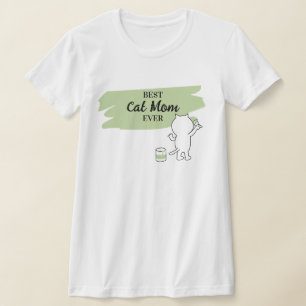 Schattige beste kat moeder ooit dames top T-shirt
