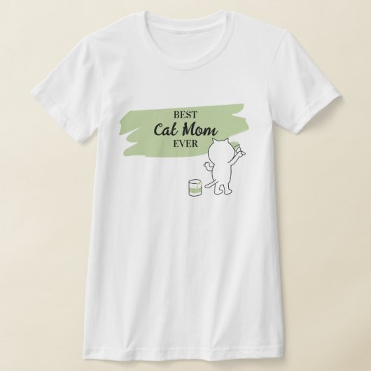 Schattige beste kat moeder ooit dames top T-shirt (Laagn)