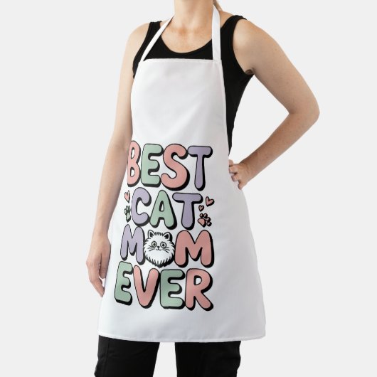 Schattige Beste Kattenmoeder Ooit All-Over Print S Schort (Insitu)