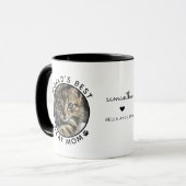 Schattige Beste Kattenmoeder Twee Foto Moderne Typ Mok (Voorkant links)