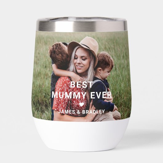 Schattige beste mama ooit hart Moederdag foto (Achterkant)