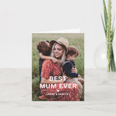 Schattige BESTE MAMA OOIT Hart Moederdag Foto Kaart (Voorkant)