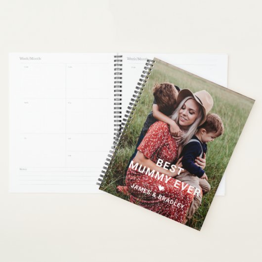Schattige beste mama ooit hart Moederdag foto Planner (Display)