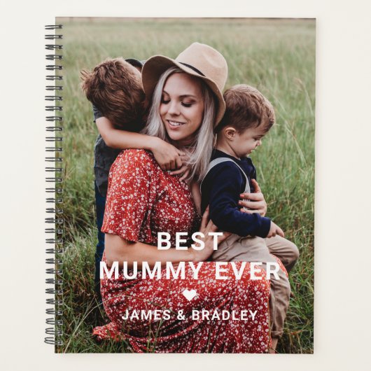 Schattige beste mama ooit hart Moederdag foto Planner (Voorkant)