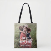 Schattige BESTE MAMA OOIT Hart Moederdag Foto Tote Bag (Voorkant)