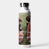 Schattige beste mama ooit hart Moederdag foto Waterfles (Links)