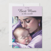 Schattige Beste Moeder Gevoelige Moeder en Baby Gr Kaart (Voorkant)