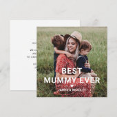 Schattige BESTE MOEDER OOIT Hart Moederdag Foto Feestdagenkaart (Voorkant / Achterkant)