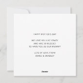 Schattige BESTE MOEDER OOIT Hart Moederdag Foto Feestdagenkaart (Achterkant)