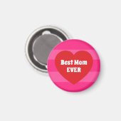 Schattige Beste Moeder Ooit Rode Hart en Roze Stre Magneet (Voorkant / Achterkant)