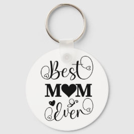 Schattige Beste Moeder Ooit Typografie Script Sleutelhanger