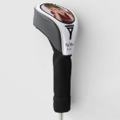 Schattige Beste moeder van Par Black and White Golfheadcover (Schuin)