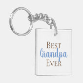 Schattige Beste Opa Papa PopPop etc Foto Sleutelhanger (Voorkant Links)